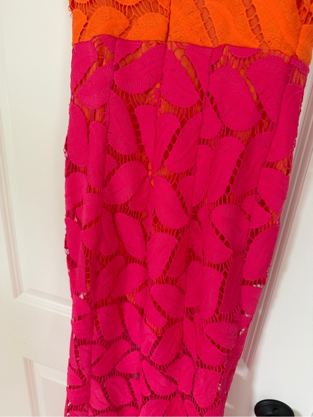 Vici Jaycie Colorblock Maxi Dress Pink Orange Small - Picture 6 of 9